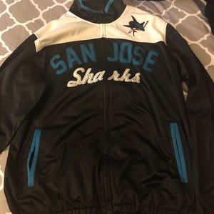 San Jose Sharks zip up track jacket